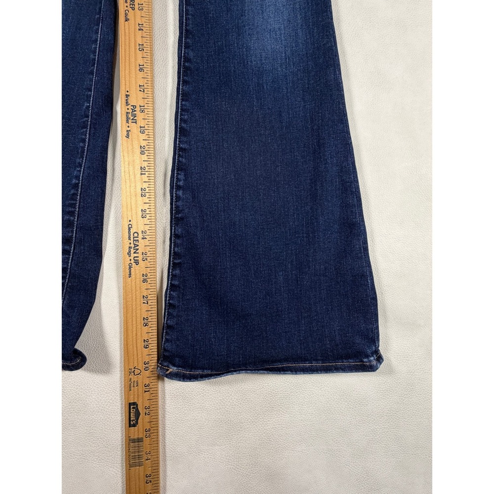 American Eagle Curvy Super High-Rise Flare Jeans Dark Wash Size 6 Regular 26 - Picture 4 of 11